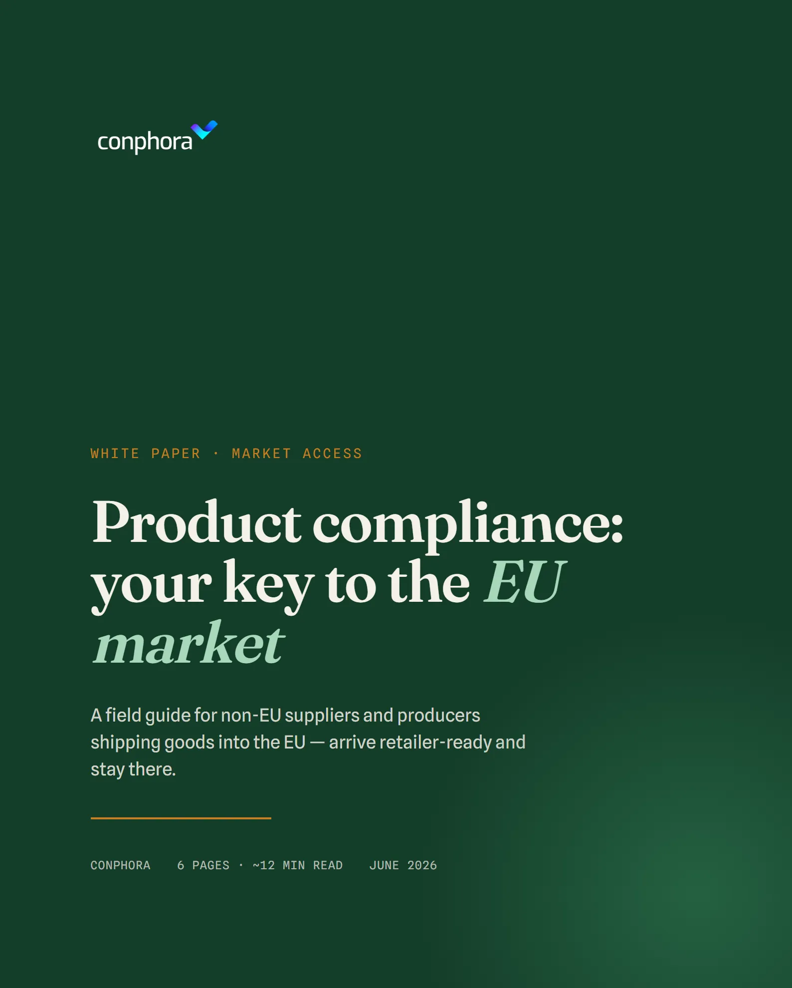 Cover of Product compliance: your key to the EU market
